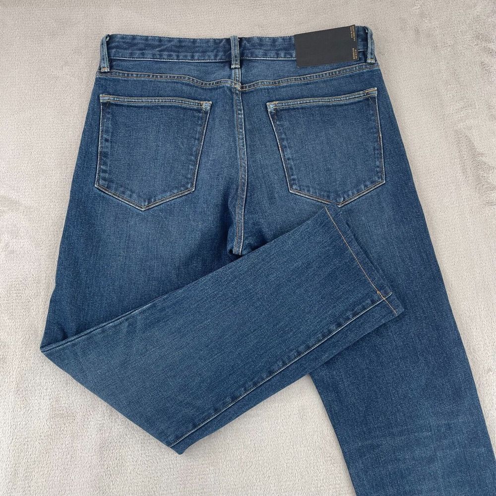 Buck Mason Men’s Slim Jeans in Medium Blue Denim